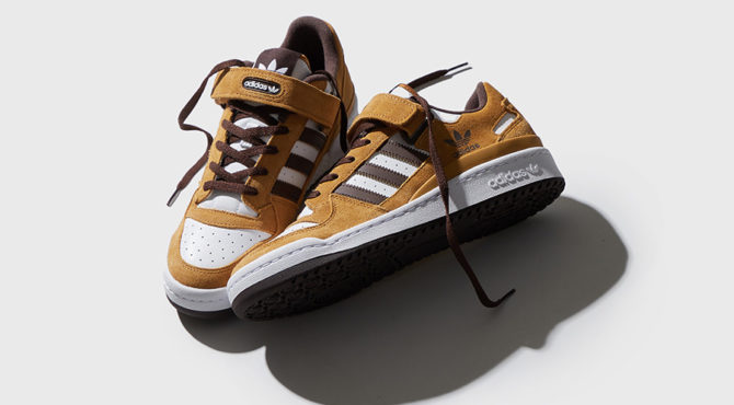 adidas forum low in Brown/white
